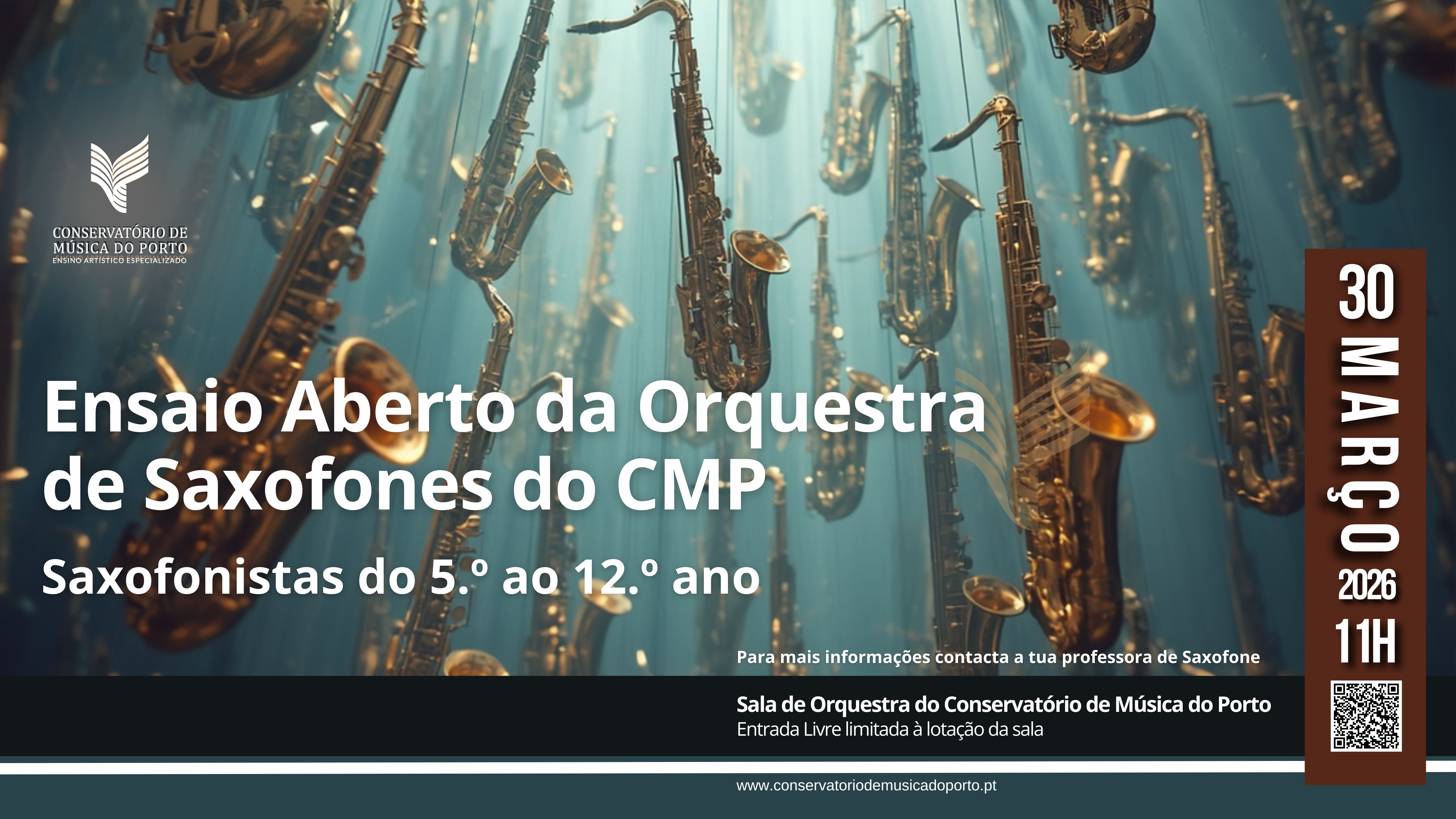 Ensaio Aberto da Orquestra de Saxofones do CMP